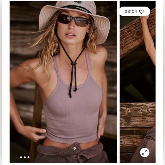 Free People Happiness Runs Long Crop Tank M/L - Picture 1 of 4